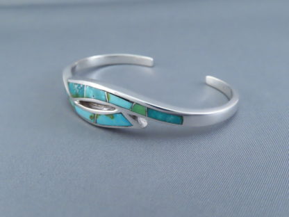 Sonoran Gold Turquoise Inlay Cuff Bracelet