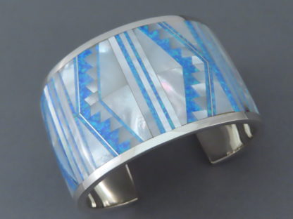 Multi-Stone Inlay Cuff Bracelet