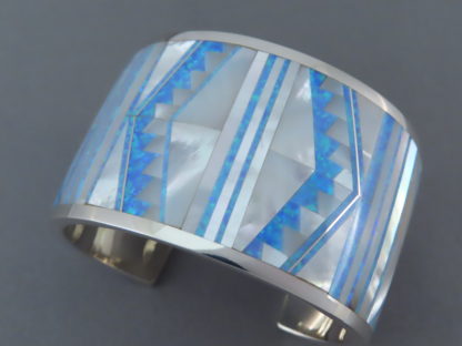 Multi-Stone Inlay Cuff Bracelet