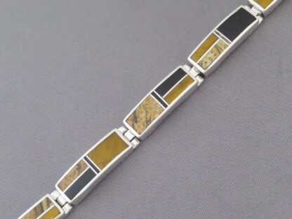 Multi-Stone Inlay Link Bracelet