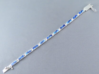 Lovely Lapis & Opal Inlay Link Bracelet (Dainty)