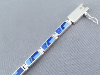 Lovely Lapis & Opal Inlay Link Bracelet (Dainty)