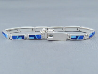 Lovely Lapis & Opal Inlay Link Bracelet (Dainty)