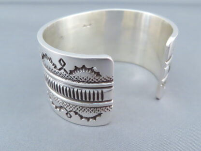 Sterling Silver Wide Cuff Bracelet (Leonard Gene)