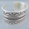 Sterling Silver Wide Cuff Bracelet (Leonard Gene)