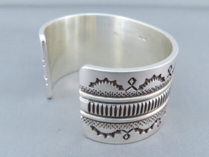Sterling Silver Wide Cuff Bracelet (Leonard Gene)