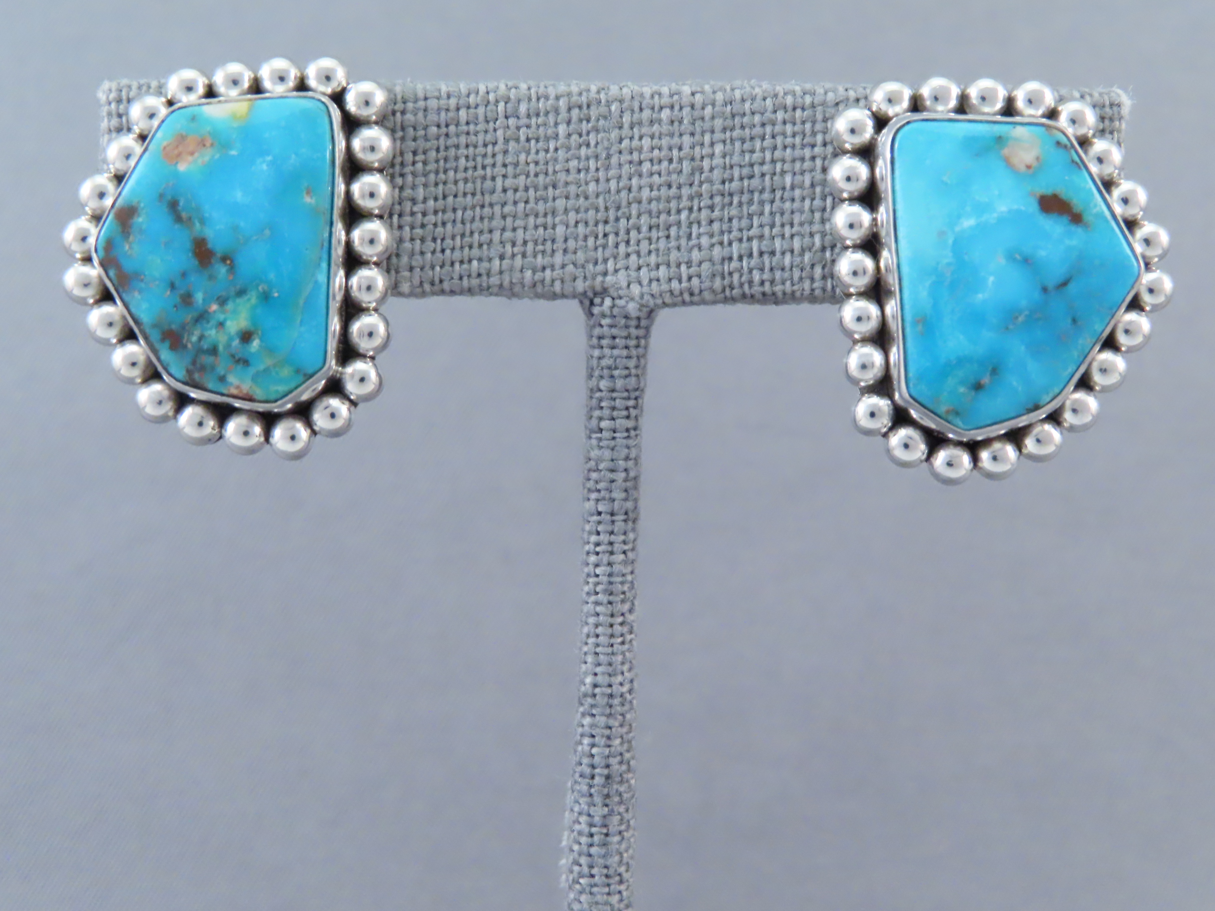 Artie Yellowhorse Earrings with Fox Turquoise