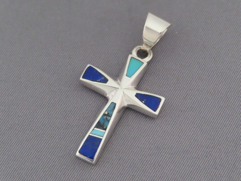 Sterling Silver Cross Pendant - Native American Cross Pendant