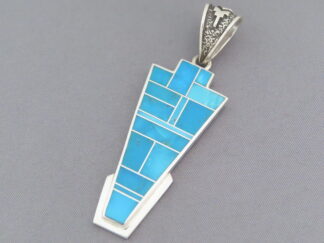 Impressive Turquoise Inlay Pendant