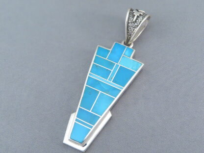 Impressive Turquoise Inlay Pendant