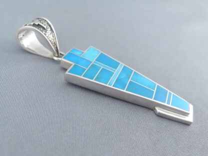 Impressive Turquoise Inlay Pendant