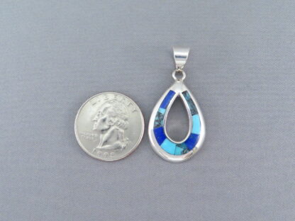 Turquoise and Lapis Inlay Pendant