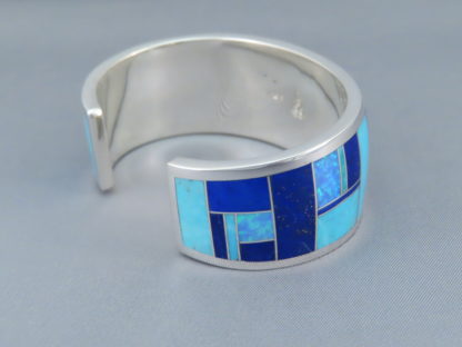 Inlay Cuff Bracelet with Turquoise, Opal, & Lapis