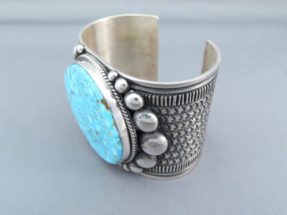 Kingman Turquoise Cuff Bracelet by Guy Hoskie