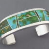 Turquoise Inlay Cuff Bracelet (Sonoran Gold Turquoise)