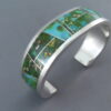 Turquoise Inlay Cuff Bracelet (Sonoran Gold Turquoise)