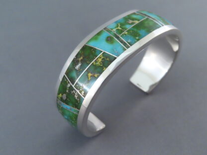 Turquoise Inlay Cuff Bracelet (Sonoran Gold Turquoise)