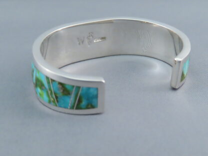 Turquoise Inlay Cuff Bracelet (Sonoran Gold Turquoise)