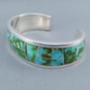 Turquoise Inlay Cuff Bracelet (Sonoran Gold Turquoise)