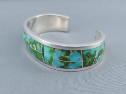 Turquoise Inlay Cuff Bracelet (Sonoran Gold Turquoise)