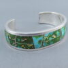 Turquoise Inlay Cuff Bracelet (Sonoran Gold Turquoise)