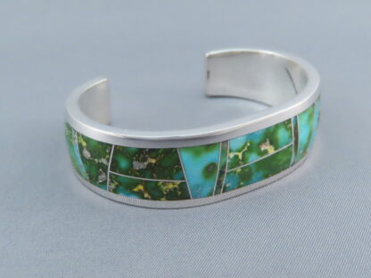 Turquoise Inlay Cuff Bracelet (Sonoran Gold Turquoise)