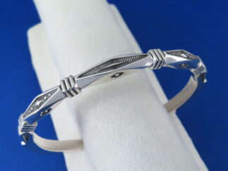 Native American Jewelry - Large Heavy Sterling Silver Bracelet Cuff by Navajo jeweler, Jennifer Curtis $750- FOR SALE