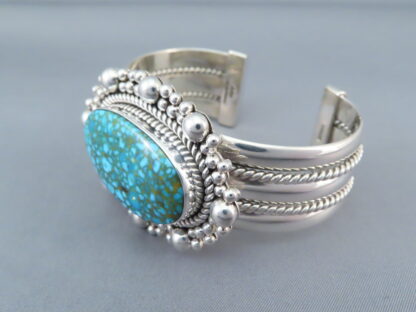 Kingman Turquoise Cuff Bracelet by Artie Yellowhorse