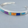 Multi-Color Inlay Cuff Bracelet