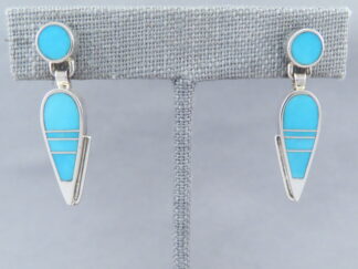 Blue Turquoise Inlay Earrings