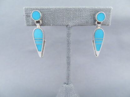 Blue Turquoise Inlay Earrings