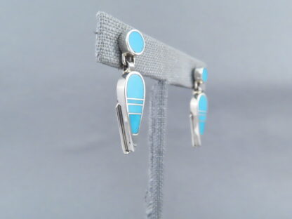 Blue Turquoise Inlay Earrings