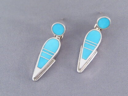 Blue Turquoise Inlay Earrings