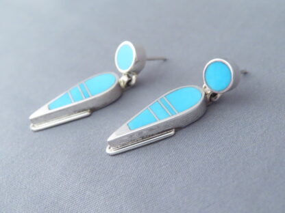 Blue Turquoise Inlay Earrings