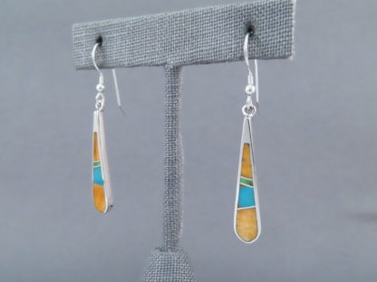 Colorful Multi-Stone Inlay Earrings (Long & Fun)