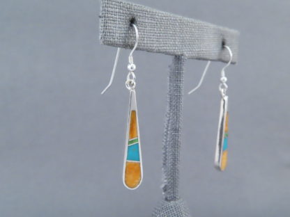 Colorful Multi-Stone Inlay Earrings (Long & Fun)