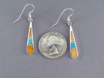 Colorful Multi-Stone Inlay Earrings (Long & Fun)