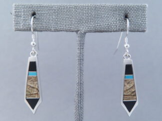 Multi-Stone Inlay Earrings featuring Turquoise