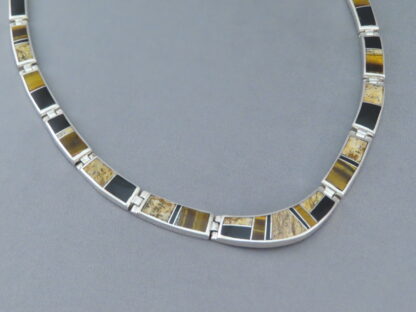 Multi-Stone Inlay Necklace