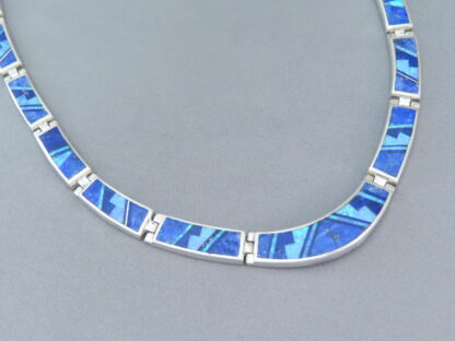 Beautiful Lapis & Opal Inlay Necklace