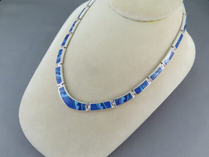 Beautiful Lapis & Opal Inlay Necklace