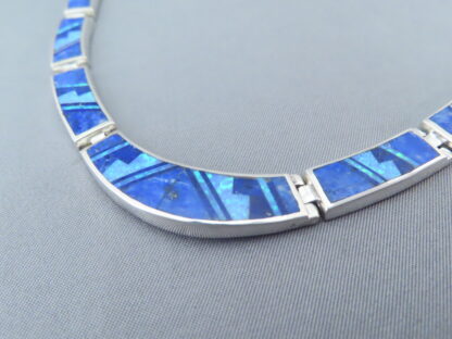 Beautiful Lapis & Opal Inlay Necklace