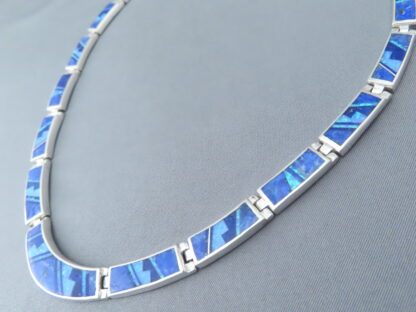 Beautiful Lapis & Opal Inlay Necklace