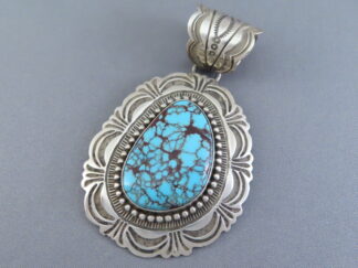 Shop Turquoise Jewelry - Egyptian Turquoise Pendant by Native American jeweler, Arnold Blackgoat $1,195- FOR SALE