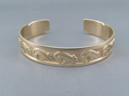 Gold Bracelet with Bears by Robert Taylor