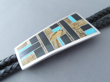 Multi-Stone Inlay Bolo Tie