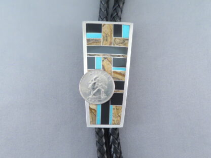 Multi-Stone Inlay Bolo Tie