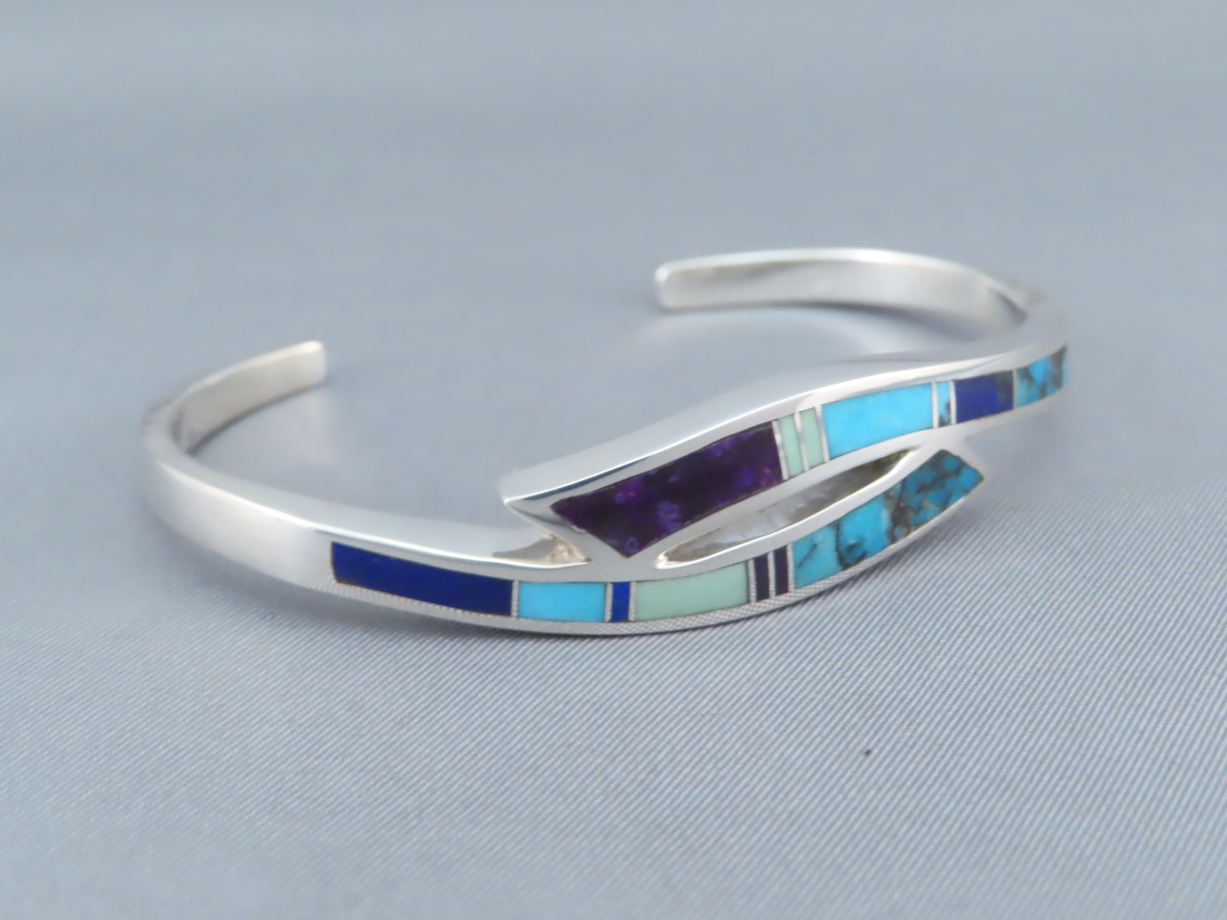 Inlaid Multi-Stone Bracelet Cuff | Inlay Jewelry | Native