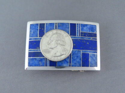 Lapis Inlay Belt Buckle