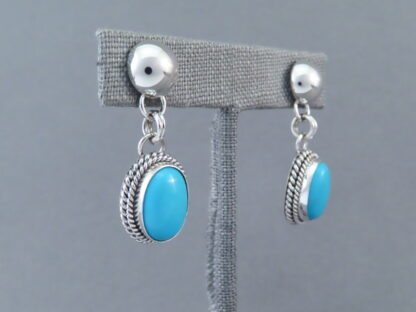 Artie Yellowhorse Sleeping Beauty Turquoise Dangling Earrings